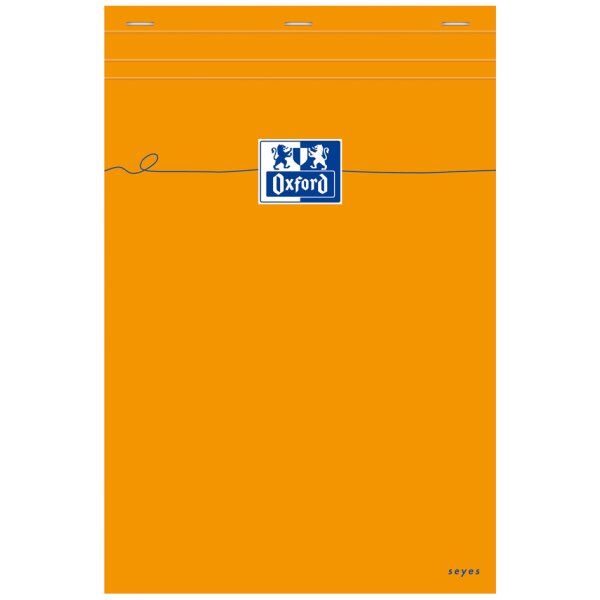 Oxford Bloc-notes, A4, Sey&egrave;s, 80 feuilles, orange