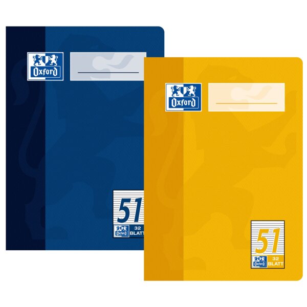 Oxford Oktavheft DIN A6, kariert, 90 g qm, 32 Blatt