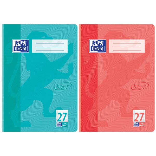 Oxford Schulheft "Touch", DIN A4, Lineatur 26, flieder