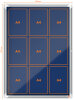nobo Schaukasten Premium Plus, Filz-Rückwand, 9 x A4, blau