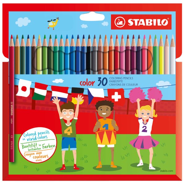 STABILO Buntstifte color, sechseckig, 30er Kartonetui