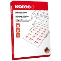 Kores Universal-Etiketten, 99,1 x 38,1 mm, weiss, 100 Blatt