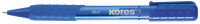 Kores stylo à bille rétractable jetable K-PEN K6, M, bleu