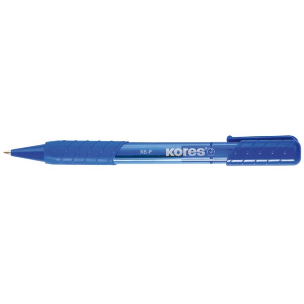 Kores stylo à bille rétractable jetable K-PEN K6, F, noir