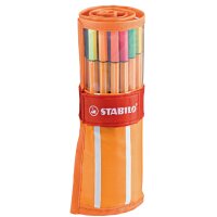 STABILO Fineliner point 88, 30er Rollerset, orange weiss
