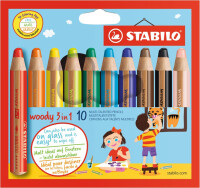 STABILO Crayon multi-talents woody 3 en 1, étui...