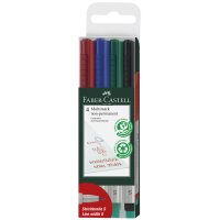 FABER-CASTELL NonPermanent-Marker MULTIMARK S, 4er Etui