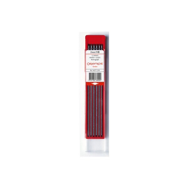 CARAN DACHE Mine Technograph HB 6077.250 12 pièces 2mm