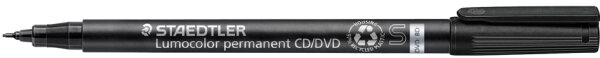 STAEDTLER Marqueur pour CD/DVD Lumocolor, permanent, noir