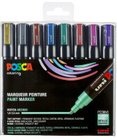 POSCA Marqueur à pigment PC-5M, étui de 8,...