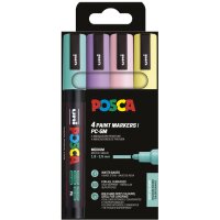 POSCA Pigmentmarker PC-5M, 8er Etui, metallic Farben