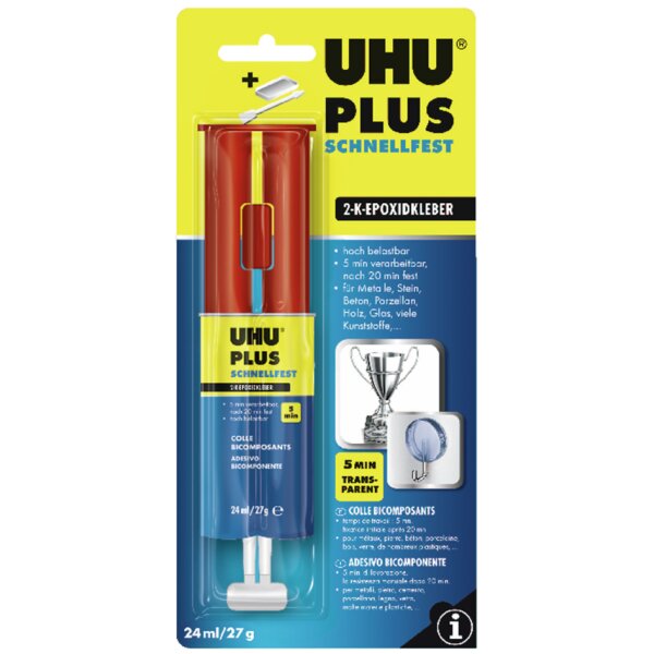 UHU 2-Komponenten-Klebstoff plus schnellfest, 15 g Doppel-