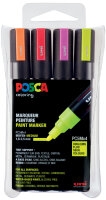 POSCA Marqueur à pigment PC-5M, étui de 4,...