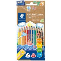 STAEDTLER Crayon de couleur Noris jumbo, étui de 10