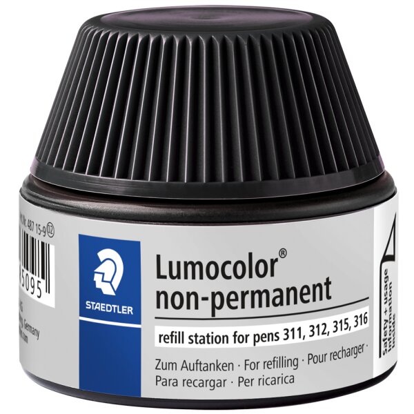 STAEDTLER Flacon de recharge Lumocolor 487 05, noir