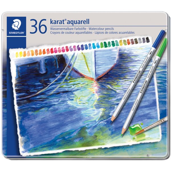 STAEDTLER Crayon aquarellable karat aquarelle, étui de 48