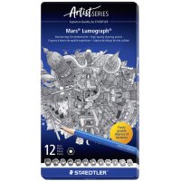 STAEDTLER Bleistift Mars Lumograph, 12er Metalletui