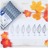 STAEDTLER Feutre à pigment, noir, étui de 8