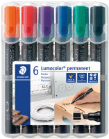 STAEDTLER Lumocolor Permanent-Marker 350, 6er Etui