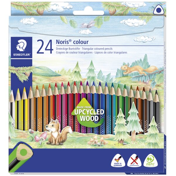 STAEDTLER Crayon de couleur Noris colour, étui carton de 6