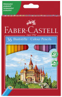 FABER-CASTELL Crayons de couleur CASTLE, étui de 36