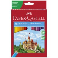 FABER-CASTELL Hexagonal-Buntstifte CASTLE, 36er Kartonetui