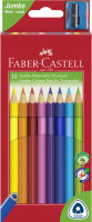 FABER-CASTELL Crayons de couleur Jumbo triangulaire, 10...