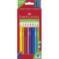 FABER-CASTELL Dreikant-Buntstifte Jumbo, 10er Etui