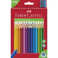 FABER-CASTELL Dreikant-Buntstifte Jumbo, 10er Etui