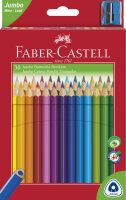 FABER-CASTELL Crayons de couleur Jumbo triangulaire, 30...