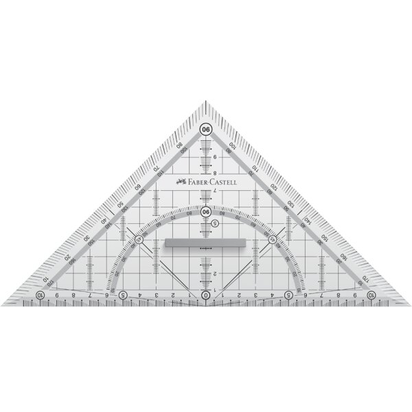 FABER-CASTELL Geometriedreieck GRIP gross, mit Griff
