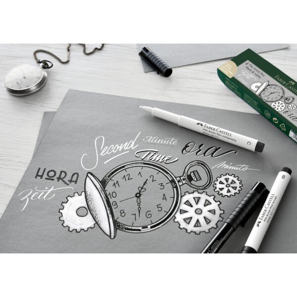 FABER-CASTELL Tuschestift PITT artist pen, weiss