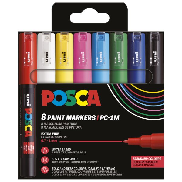 POSCA Marqueur à pigment PC-1MC, étui de 16