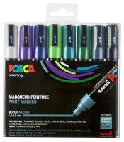 POSCA Marqueur à pigment PC-5M, étui de 8,...