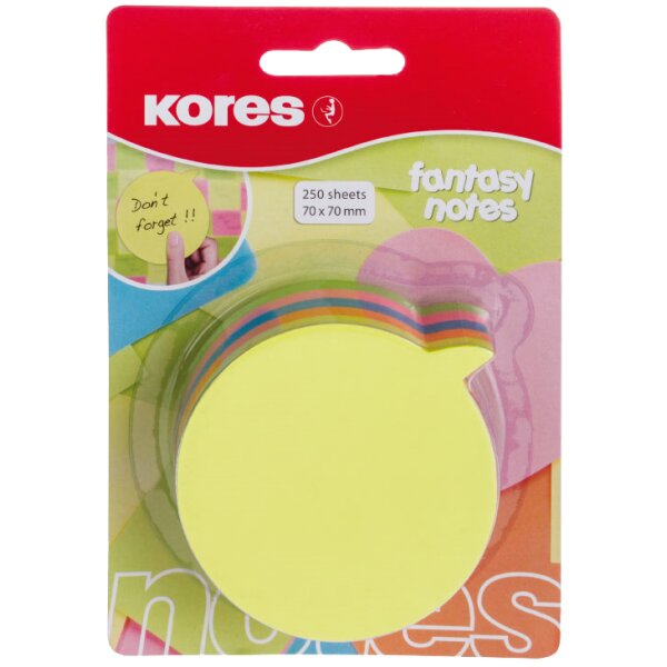 Kores Haftnotizen-Würfel "Sprechblase", 70 x 70 mm, blanko