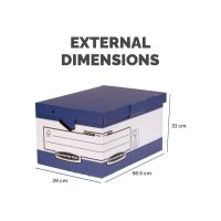 FELLOWES BankersBox Maxi 0048901 weiss/blau 378x301x560mm