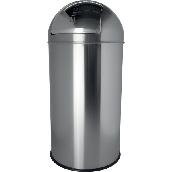 helit Poubelle en inox the dome, 50 litres, argent