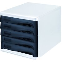 helit Module de classement the wave, 5 tiroirs blanc/bleu