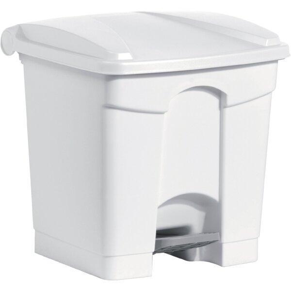 helit Tret-Abfalleimer "the step", 30 Liter, weiss gr&uuml;n