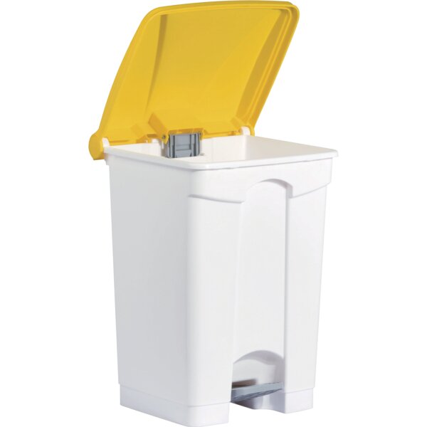 helit Tret-Abfalleimer "the step", 45 Liter, weiss weiss