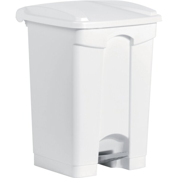 helit Tret-Abfalleimer "the step", 45 Liter, weiss weiss