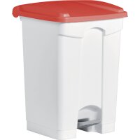 helit Tret-Abfalleimer "the step", 45 Liter, weiss weiss