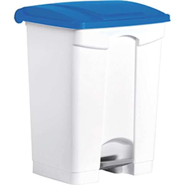 helit Tret-Abfalleimer "the step", 70 Liter, weiss grün