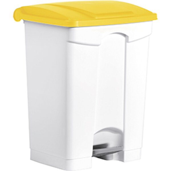 helit Tret-Abfalleimer "the step", 70 Liter, weiss grün