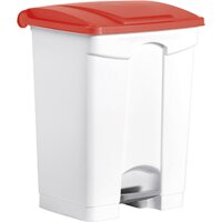 helit Tret-Abfalleimer "the step", 70 Liter, weiss grün