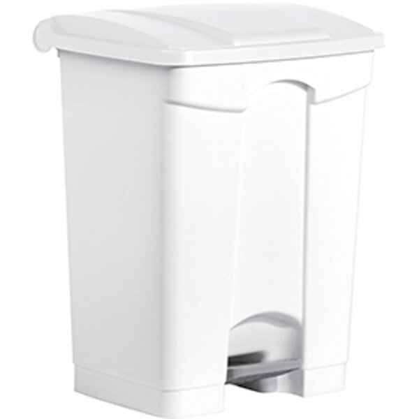 helit Tret-Abfalleimer "the step", 70 Liter, weiss weiss