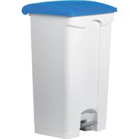 helit Poubelle à pédale the step, 90 litres, blanc/rouge