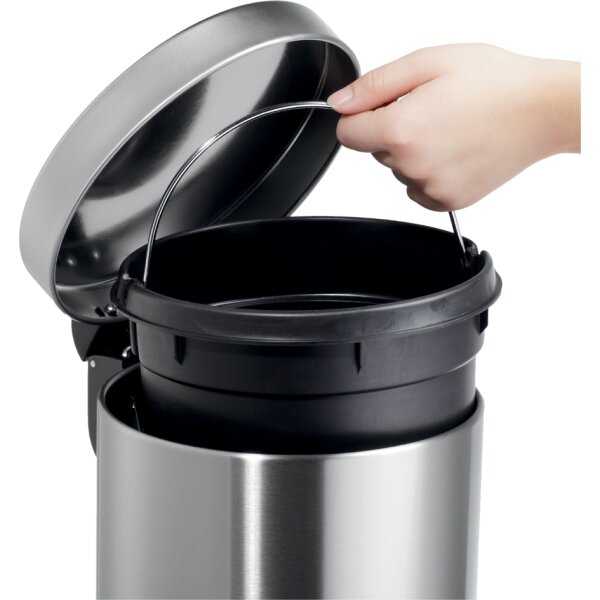 helit Tret-Abfalleimer "the silent", 20 Liter, weiss