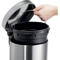 helit Tret-Abfalleimer "the silent", 20 Liter, weiss