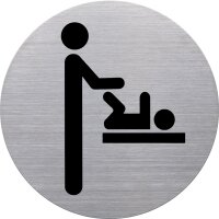 helit Piktogramm "the badge" WC-Herren, rund, silber